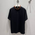 Loewe 25 Floral Neck Halter T-shirt Black Cotton 218253