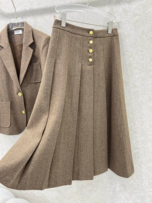 CELINE 26S BLAZER SKIRT SET 791194