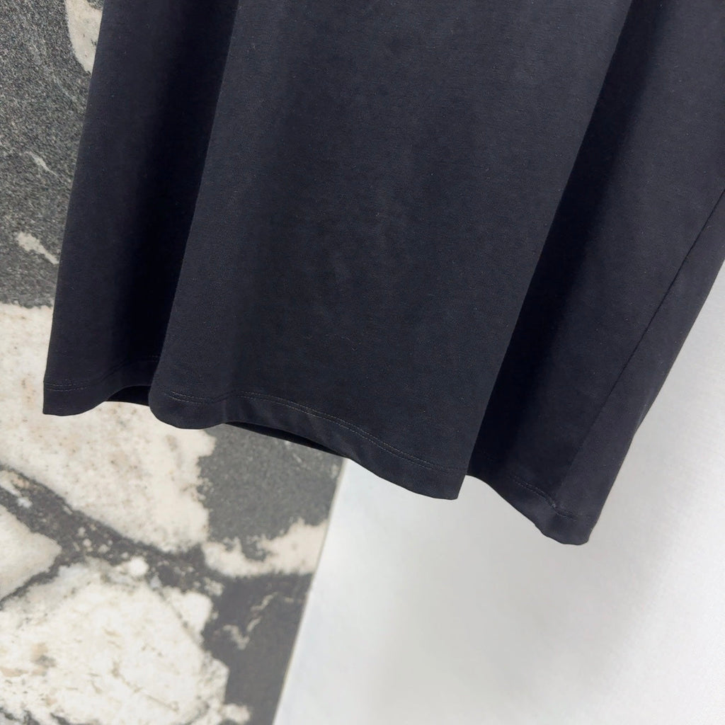 Loewe Octopus Print Embroidered Short-sleeved T-shirt Black Cotton