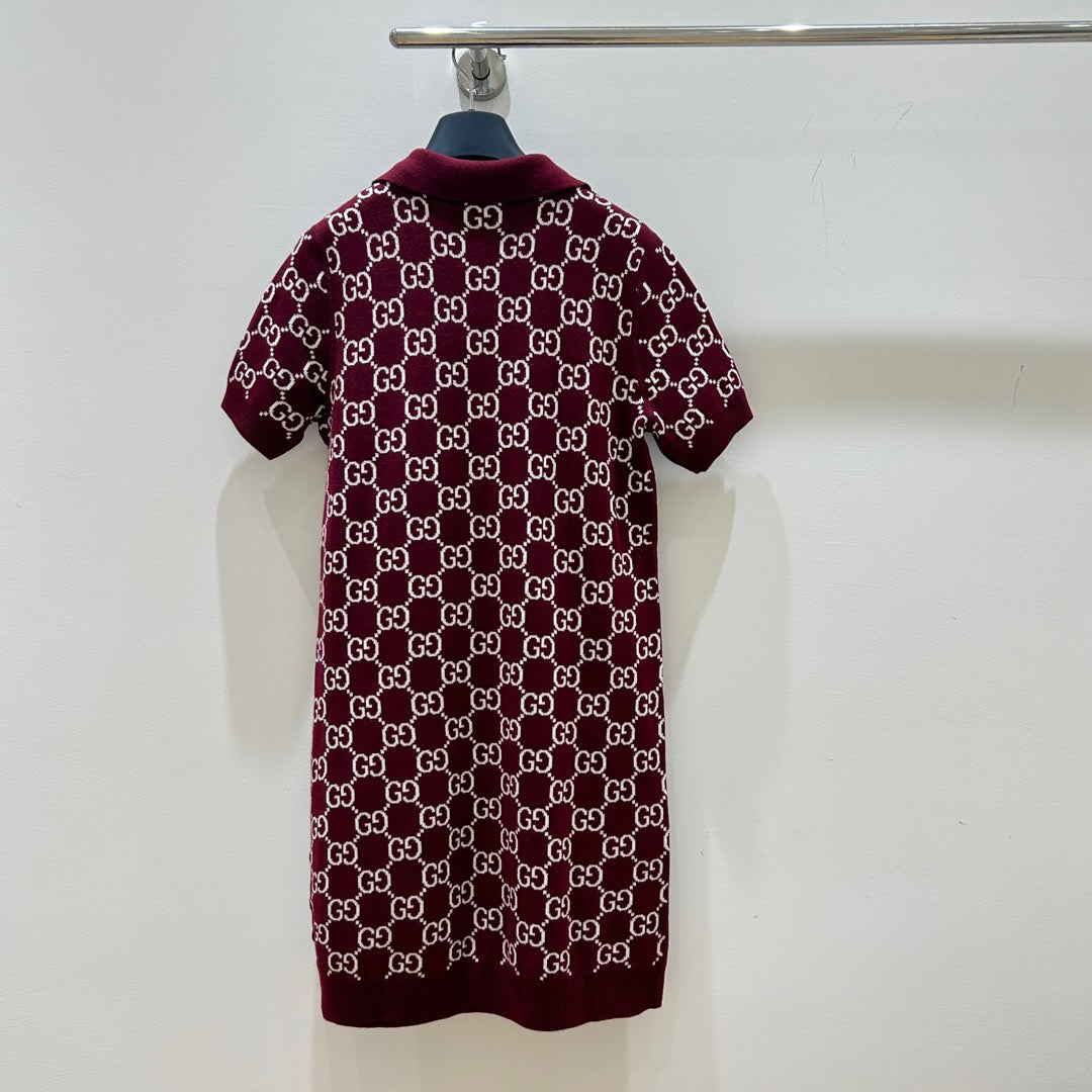 GUCCI SHORT-SLEEVE KNIT DRESS STYLE 43